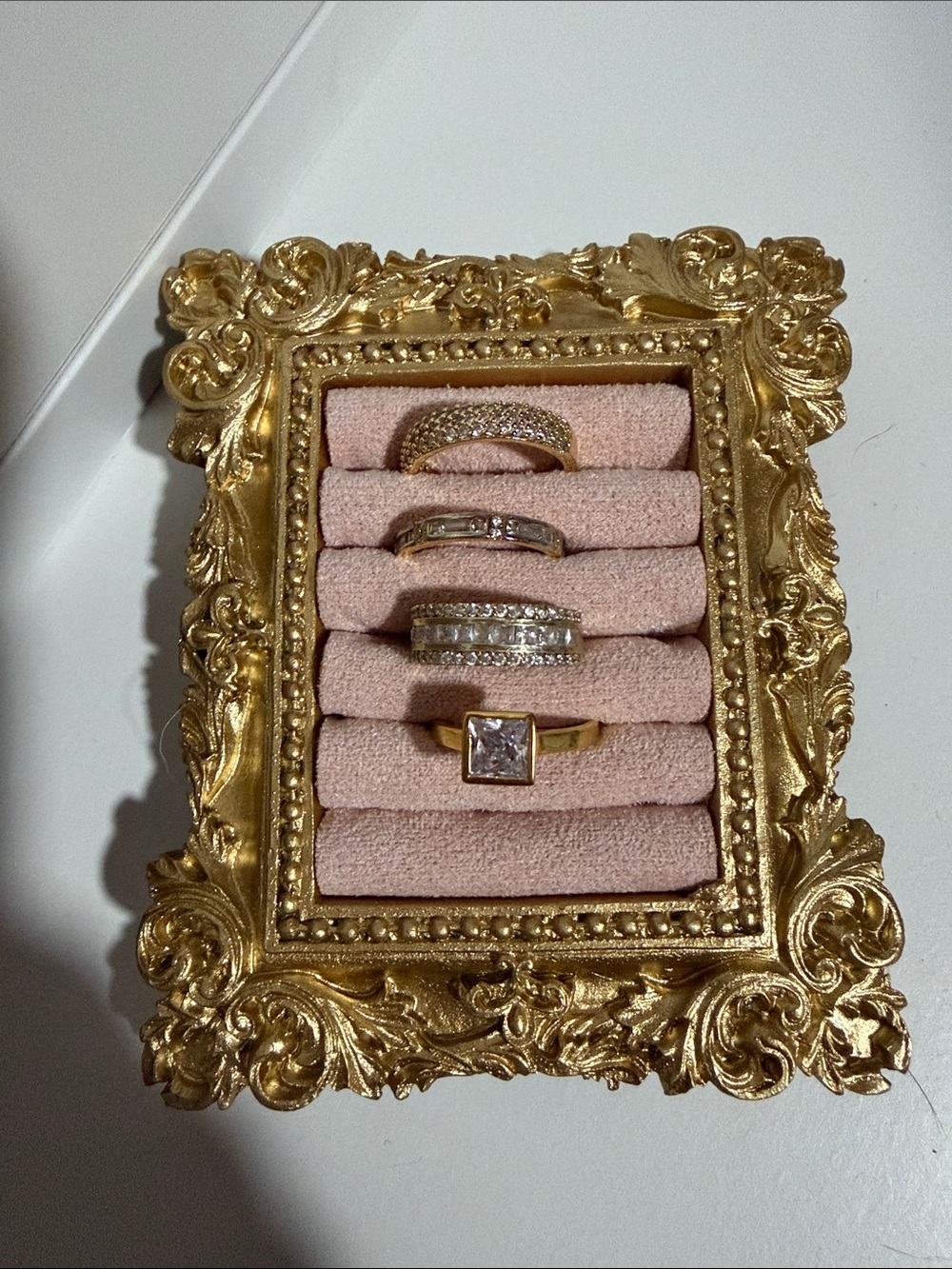 Set of gold plated “Travel Rings”.